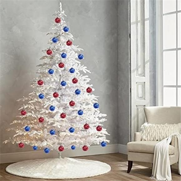 Set of 4 Red Mercury Glass Ornaments (3.15" Classic Twist Ball) Christmas Decor - Picture 6 of 6